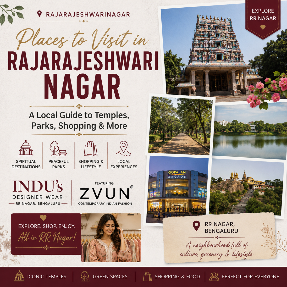 Places to Visit in Rajarajeshwarinagar (RR NAGAR) : A Local Guide to Temples, Parks, Shopping &amp; More